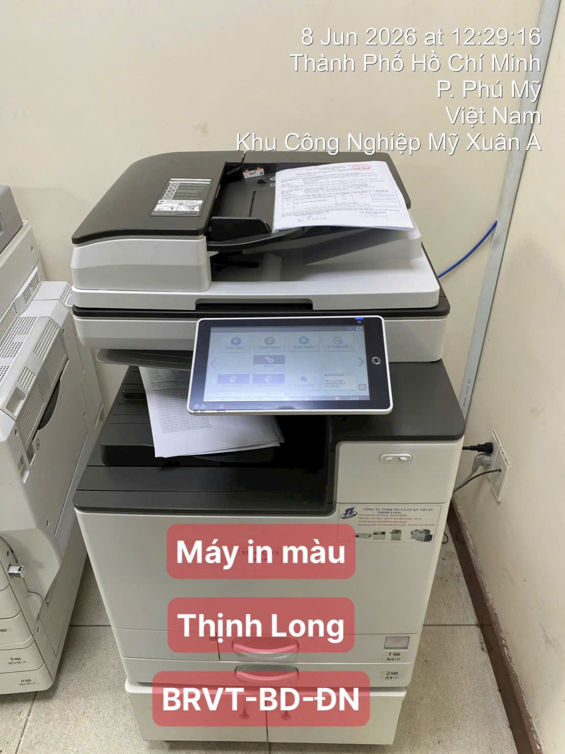 Cho Thuê Máy Photocopy Tại KCN Mỹ Xuân- Bà Rịa Vũng Tàu